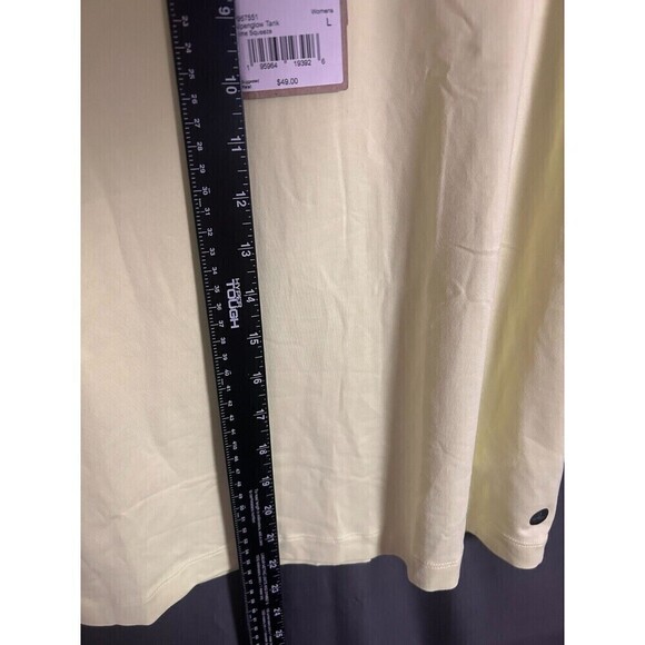 Prana Alpenglow Womens Pullover Crop Tank Top Lime Squeeze Yellow  Size L - Picture 12 of 13